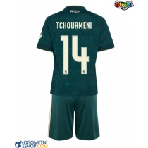 Otroški Nogometni dresi Real Madrid Aurelien Tchouameni #14 Gostujoči 2026-27 Kratek Rokav (+ Kratke hlače)